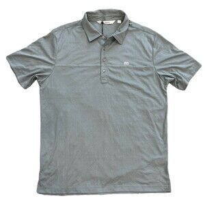 Travis Mathew Brooklyn NY Gray Logo Polo Shirt L